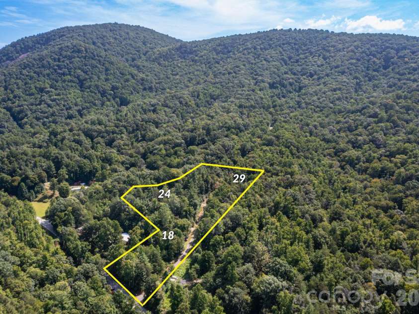 24 Old Berlin Way, Black Mountain, NC 28711.  MLS# CAR4416364, YatesRealty ID 49134. Aerial Image