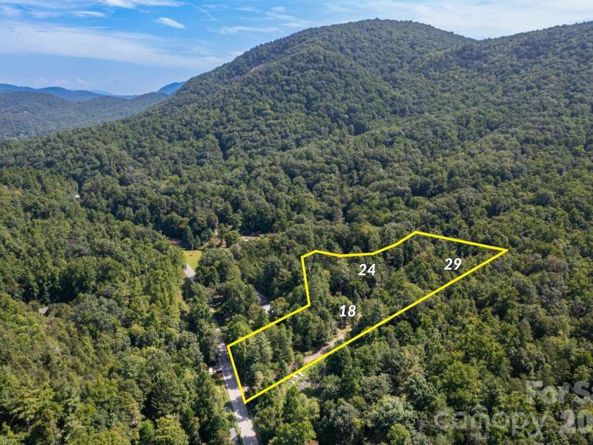 24 Old Berlin Way, Black Mountain, NC 28711.  MLS# CAR4416364, YatesRealty ID 49134. Aerial Image