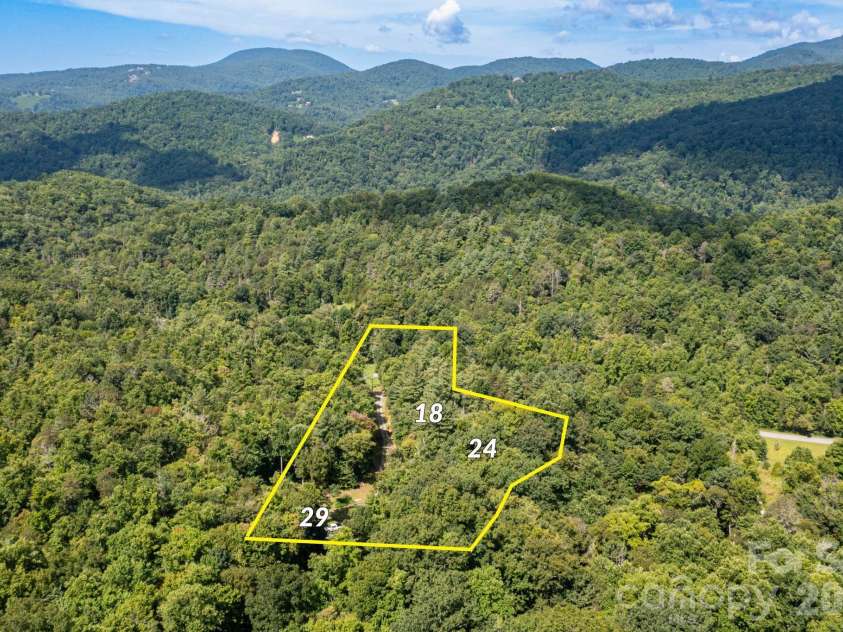 24 Old Berlin Way, Black Mountain, NC 28711.  MLS# CAR4416364, YatesRealty ID 49134. Aerial Image