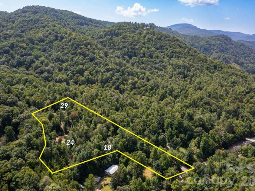 24 Old Berlin Way, Black Mountain, NC 28711.  MLS# CAR4416364, YatesRealty ID 49134. Aerial Image