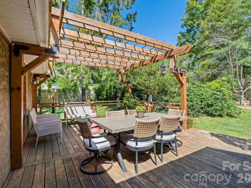 348 Beaucatcher Road, Asheville, NC 28805.  MLS# CAR4420417, YatesRealty ID 49161. Back deck