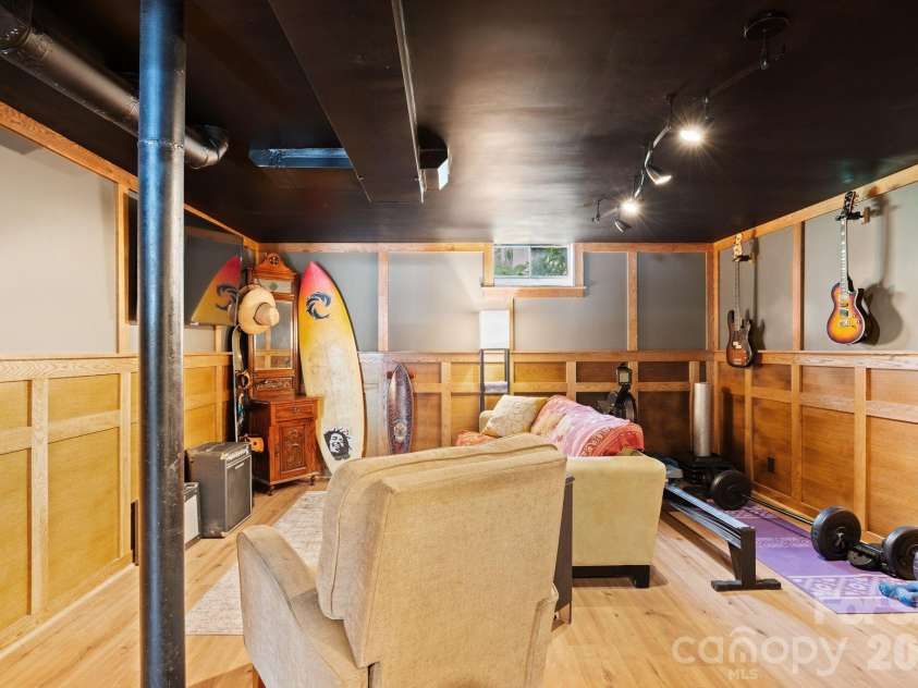 348 Beaucatcher Road, Asheville, NC 28805.  MLS# CAR4420417, YatesRealty ID 49161. Basement flex space