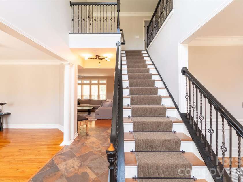 3120 Spring Fancy Lane, Indian Trail, NC 28079.  MLS# CAR4421173, YatesRealty ID 49181. Dining room on right, office in left