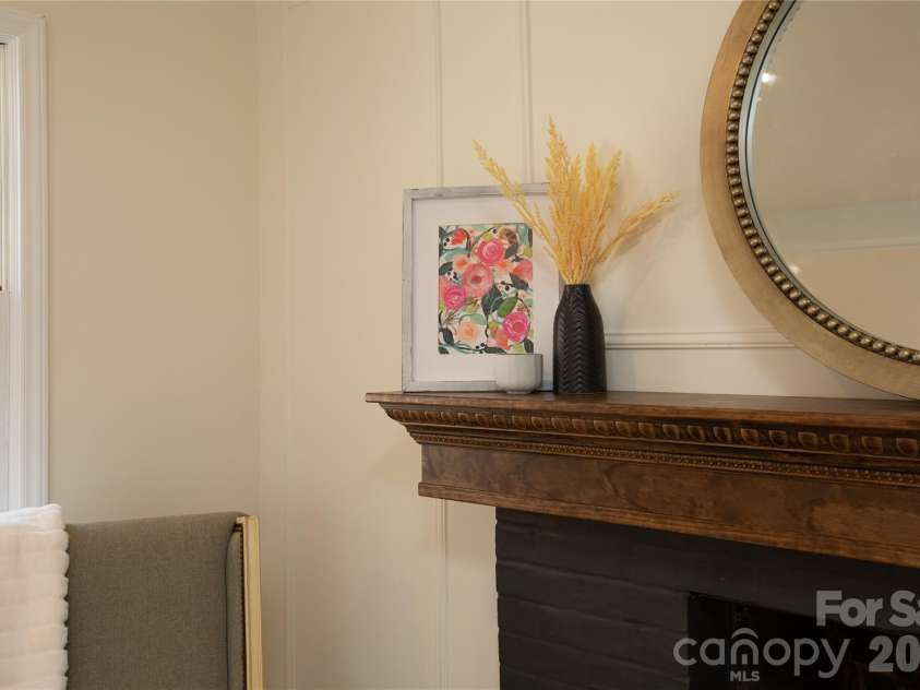 1411 Chelsea Street, Winston Salem, NC 27103.  MLS# CAR4341682, YatesRealty ID 4921. Custom Wood Mantle
