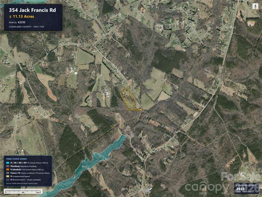 354 Jack Francis Road, Shelby, NC 28152.  MLS# CAR4422037, YatesRealty ID 49225. 