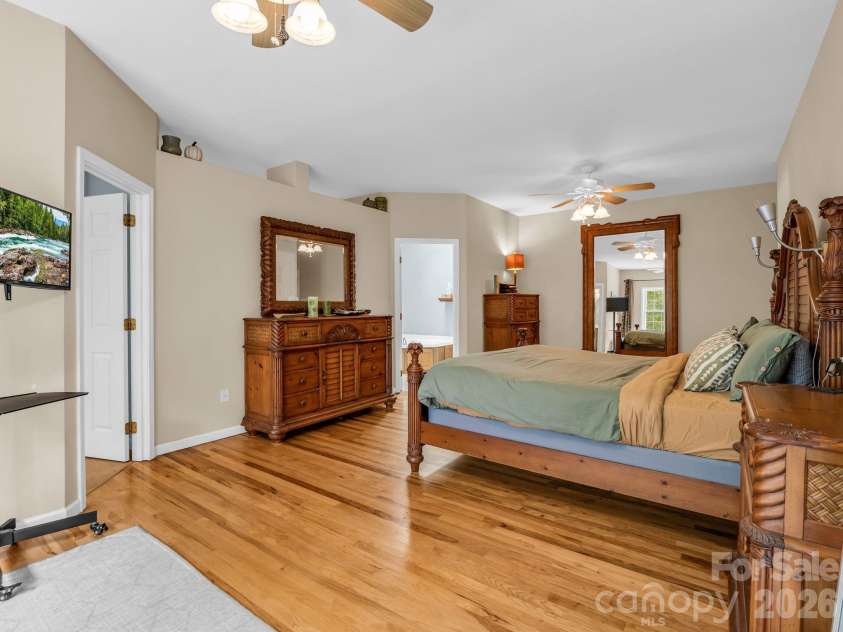 136 Limousine Lane, Pisgah Forest, NC 28768.  MLS# CAR4416612, YatesRealty ID 49241. Primary suite