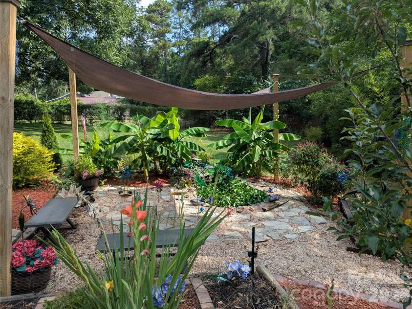 1311 Metcalf Road, Shelby, NC 28150.  MLS# CAR4422153, YatesRealty ID 49245. Koi Pond Sitting area