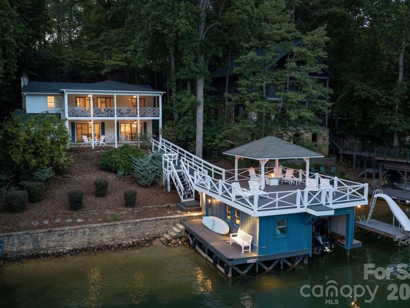 183 Blarney Road, Lake Lure, NC 28746.  MLS# CAR4326369, YatesRealty ID 49285. Evening at Rosewater Cottage!