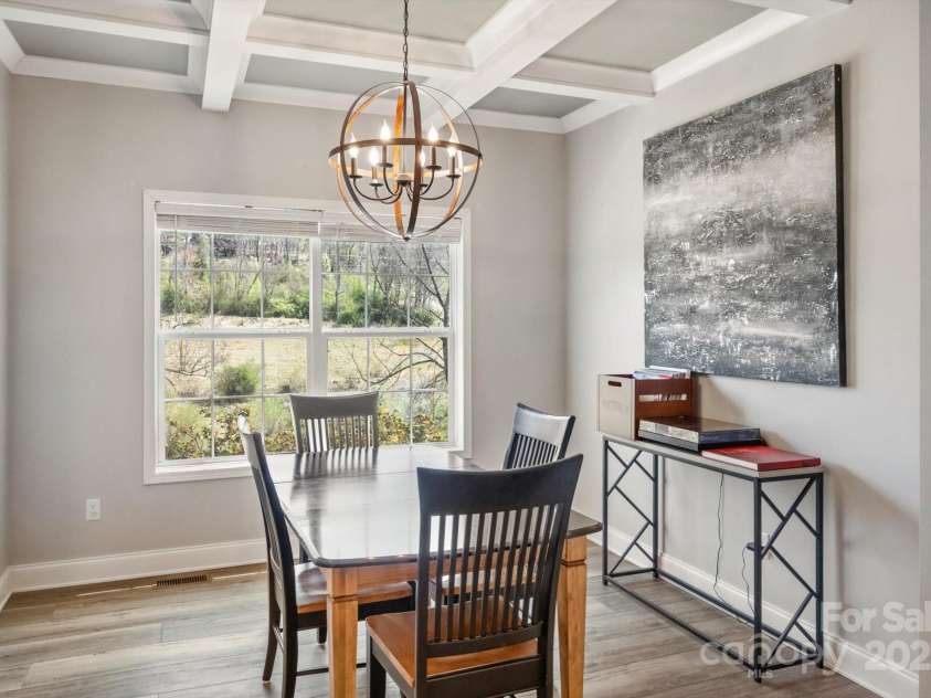 52 Stone Ridge Trail, Mills River, NC 28759.  MLS# CAR4239861, YatesRealty ID 4935. Dining area with mountain views