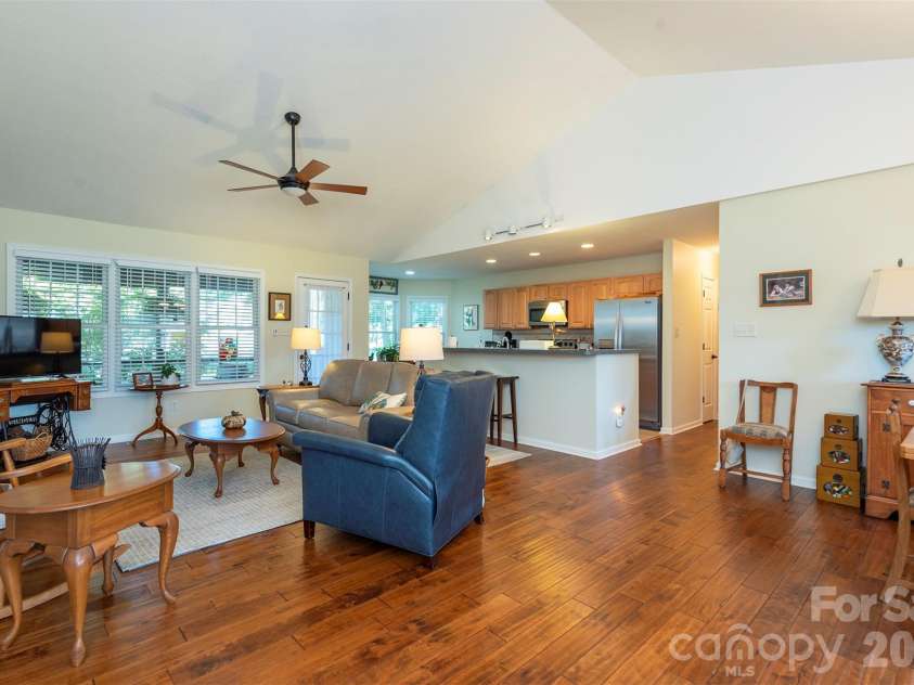 38 Eden Glen Road, Black Mountain, NC 28711.  MLS# CAR4421255, YatesRealty ID 49363. Vaulted ceilings and open floorplan flood the living area with light