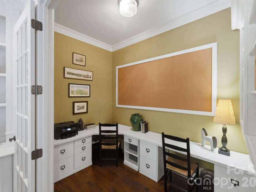 8820 Heydon Hall Circle, Charlotte, NC 28210.  MLS# CAR4420660, YatesRealty ID 49370. Gracious Study for Working from Home
