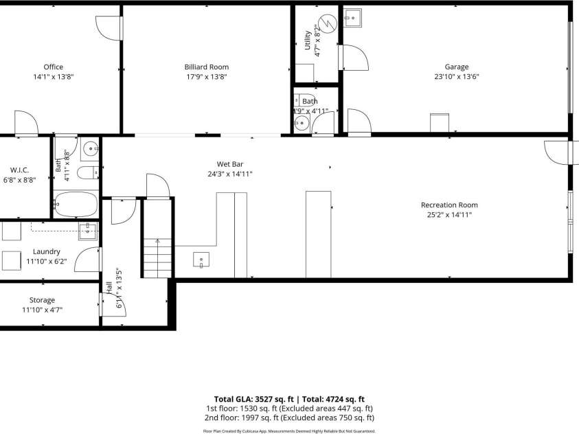401 Armstrong Drive, Belmont, NC 28012.  MLS# CAR4420913, YatesRealty ID 49372. Basement Floor Plan