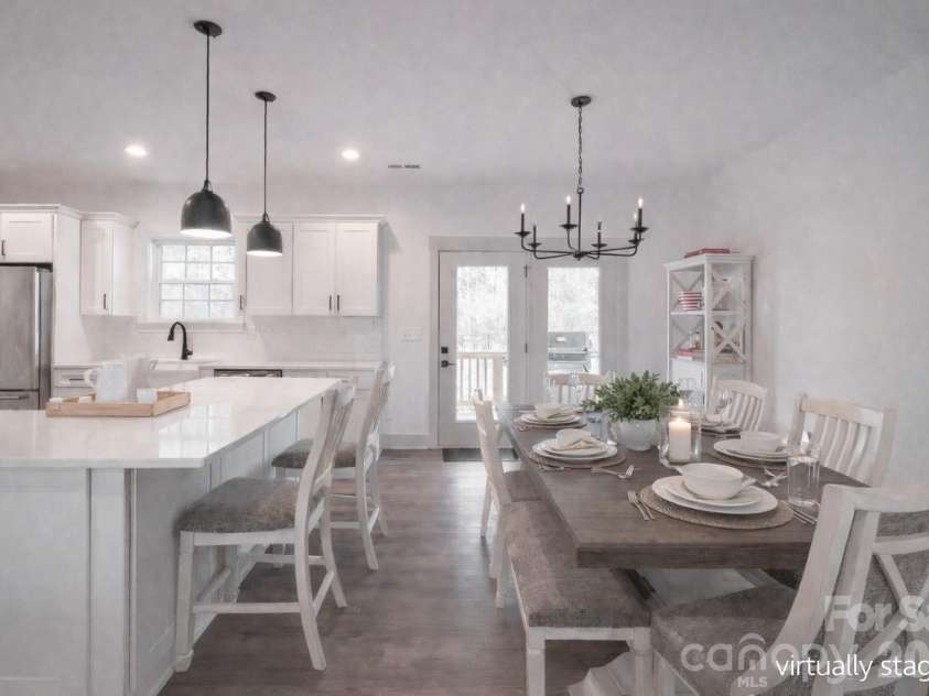 731 Miles Road, Dallas, NC 28034.  MLS# CAR4354946, YatesRealty ID 4938. Dining Area Virtually Staged
