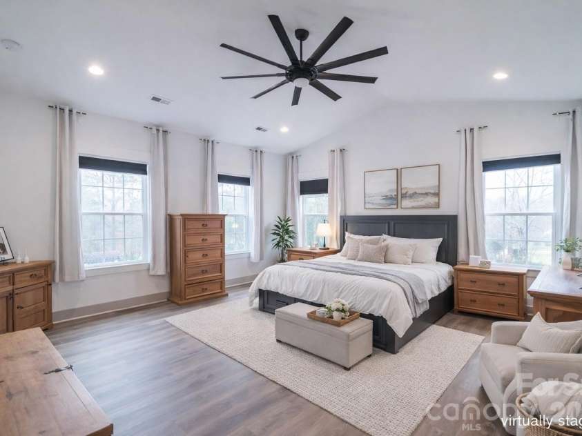 731 Miles Road, Dallas, NC 28034.  MLS# CAR4354946, YatesRealty ID 4938. Primary Bedroom Virtually Staged