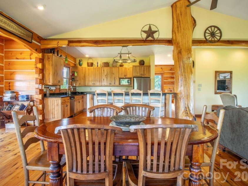 891 Logans Ridge Road, Marshall, NC 28753.  MLS# CAR4411143, YatesRealty ID 49403. Open concept dining