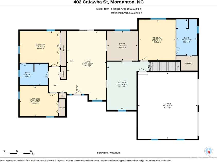 402 Catawba Street, Morganton, NC 28655.  MLS# CAR4420175, YatesRealty ID 49438. 