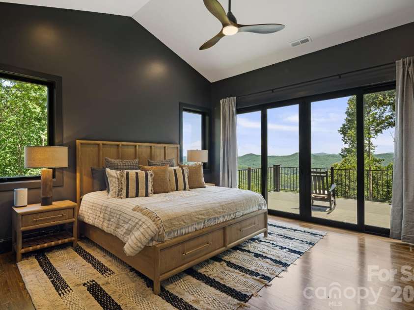538 Pinnacle Mountain Preserve Road, Zirconia, NC 28790.  MLS# CAR4417464, YatesRealty ID 49488. Primary suite with views