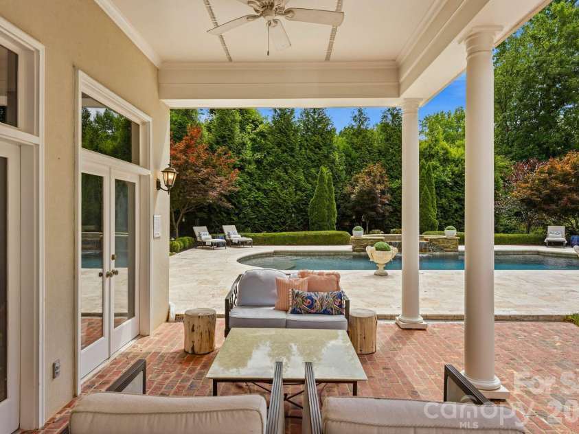 2611 Oakmeade Drive, Charlotte, NC 28270.  MLS# CAR4416855, YatesRealty ID 49493. Covered patio