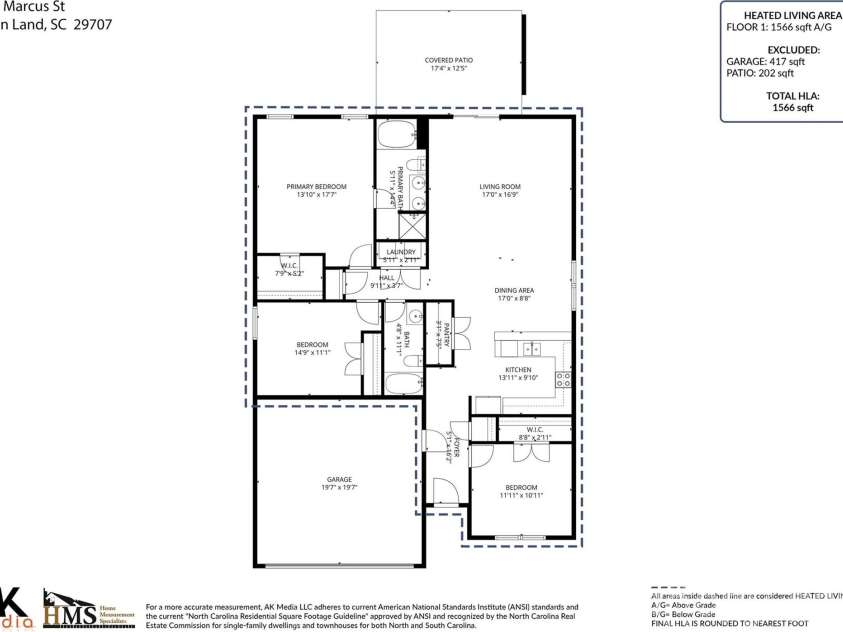 1116 Marcus Street, Indian Land, SC 29707.  MLS# CAR4345589, YatesRealty ID 4953. 