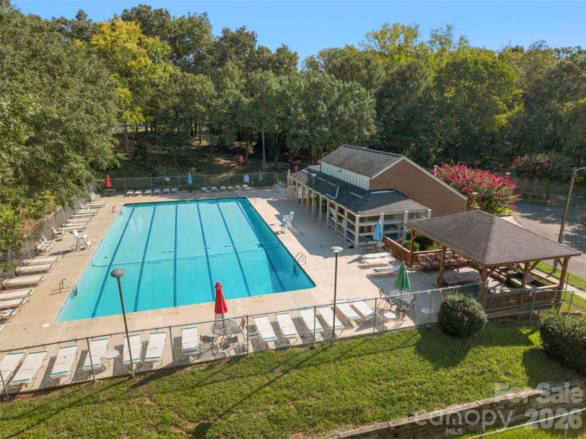 11714 Painted Tree Road, Charlotte, NC 28226.  MLS# CAR4421216, YatesRealty ID 49549. Enjoy lazy afternoons at the pool!