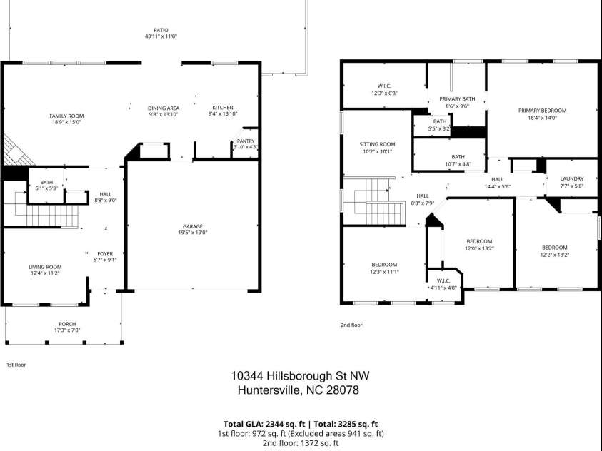 10344 Hillsborough Street, Huntersville, NC 28078.  MLS# CAR4414004, YatesRealty ID 49558. 