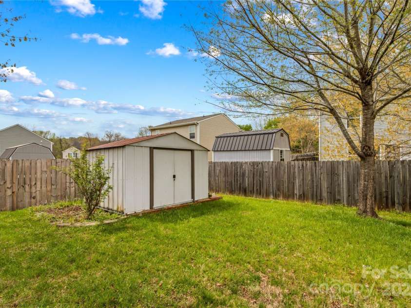 120 Vermillion Loop, Statesville, NC 28625.  MLS# CAR4243464, YatesRealty ID 4957. Shed which conveys