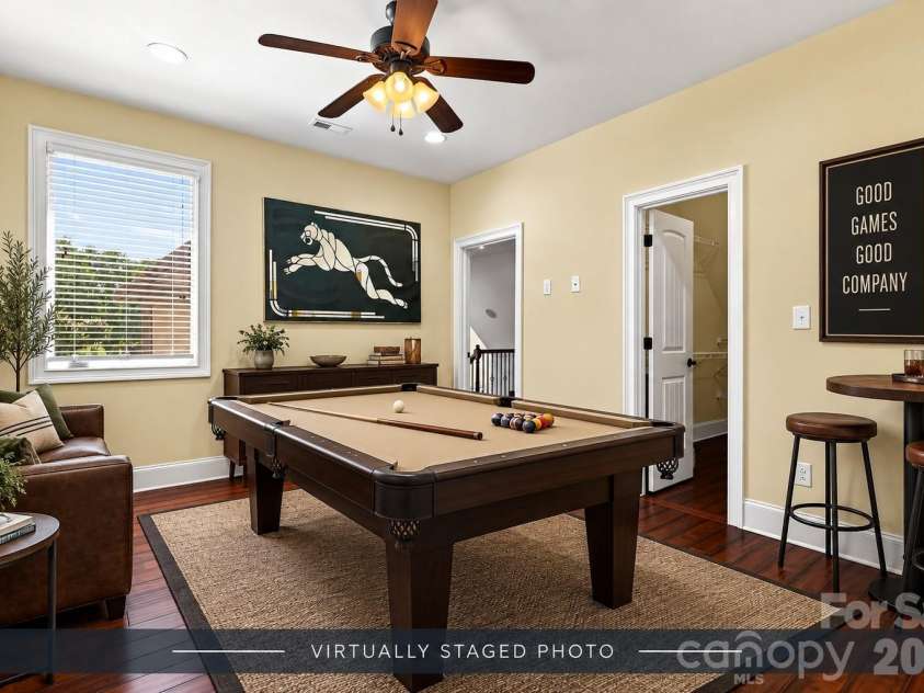 108 Washam Road, Mooresville, NC 28117.  MLS# CAR4420432, YatesRealty ID 49584. Virtually staged game room