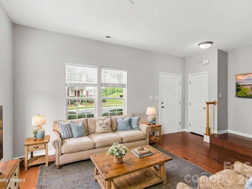 4960 Sunburst Lane, Charlotte, NC 28213.  MLS# CAR4419338, YatesRealty ID 49592. Virtually staged living room