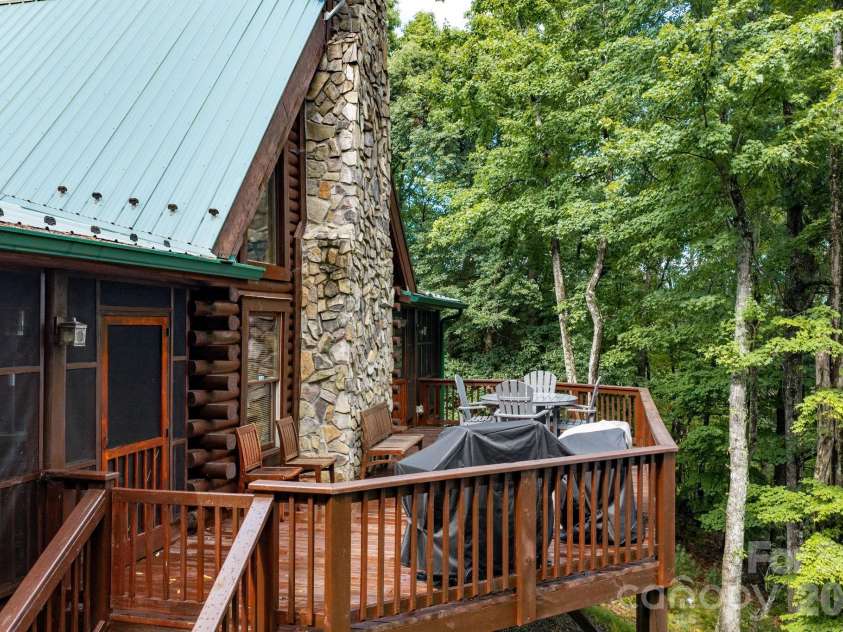 2235 Buck Mountain Road, Purlear, NC 28665.  MLS# CAR4422892, YatesRealty ID 49609. Back Porch