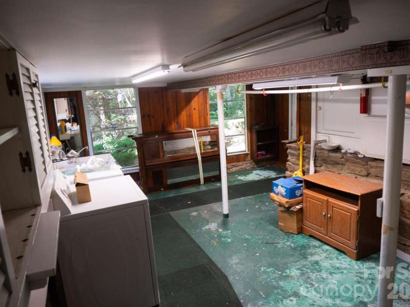 104 Ash Drive, Maggie Valley, NC 28751.  MLS# CAR4402926, YatesRealty ID 49642. Basement
