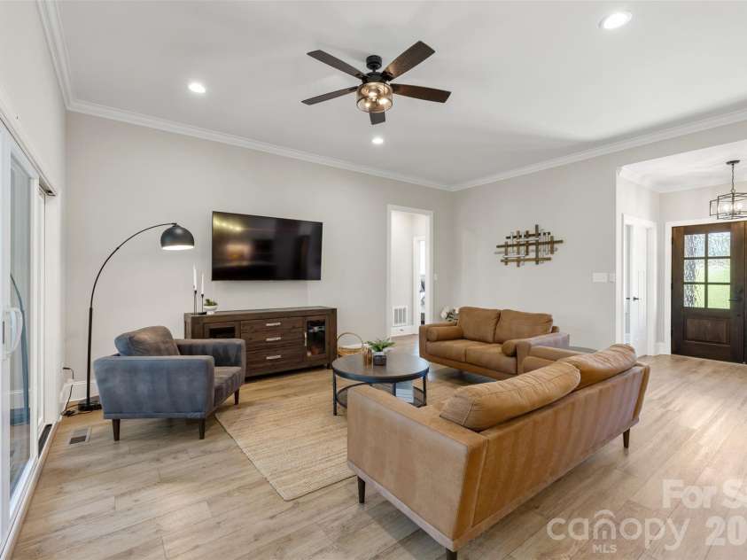 787 Morrison Farm Road, Troutman, NC 28166.  MLS# CAR4416410, YatesRealty ID 49657. Living Room