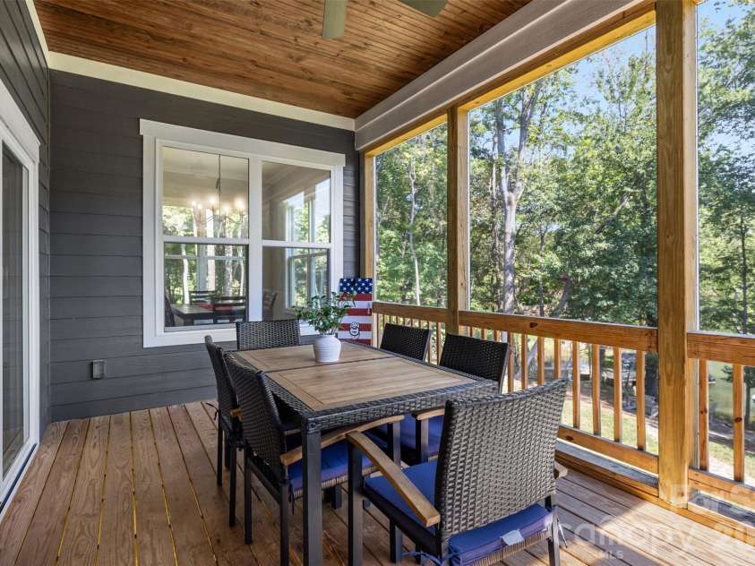 787 Morrison Farm Road, Troutman, NC 28166.  MLS# CAR4416410, YatesRealty ID 49657. Screened Porch