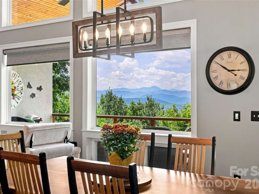 99 Distant View Drive, Asheville, NC 28803.  MLS# CAR4421771, YatesRealty ID 49685. Dining with a Mountain View