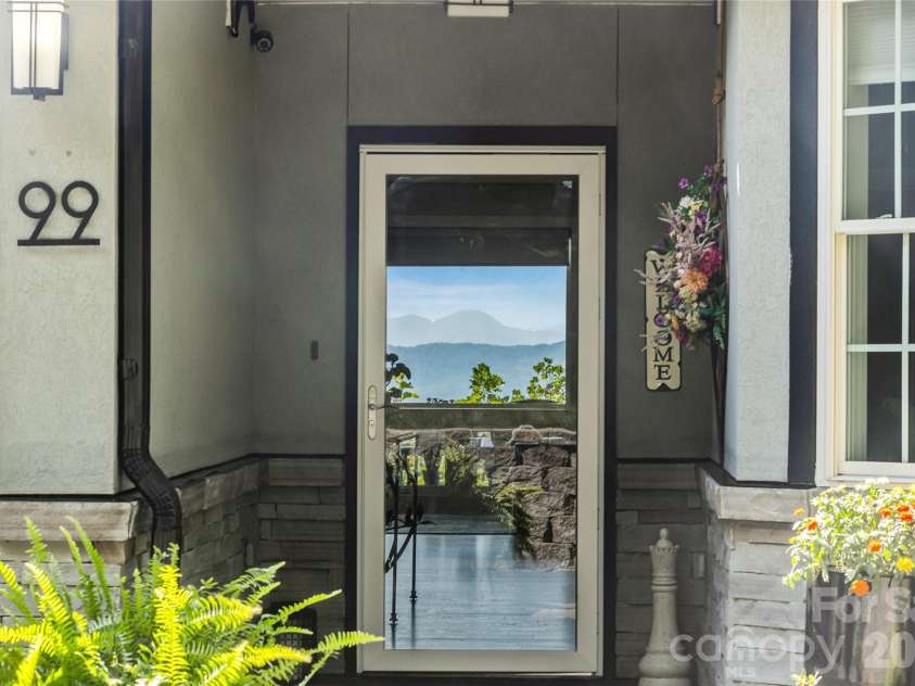 99 Distant View Drive, Asheville, NC 28803.  MLS# CAR4421771, YatesRealty ID 49685. Inviting Entry with a View