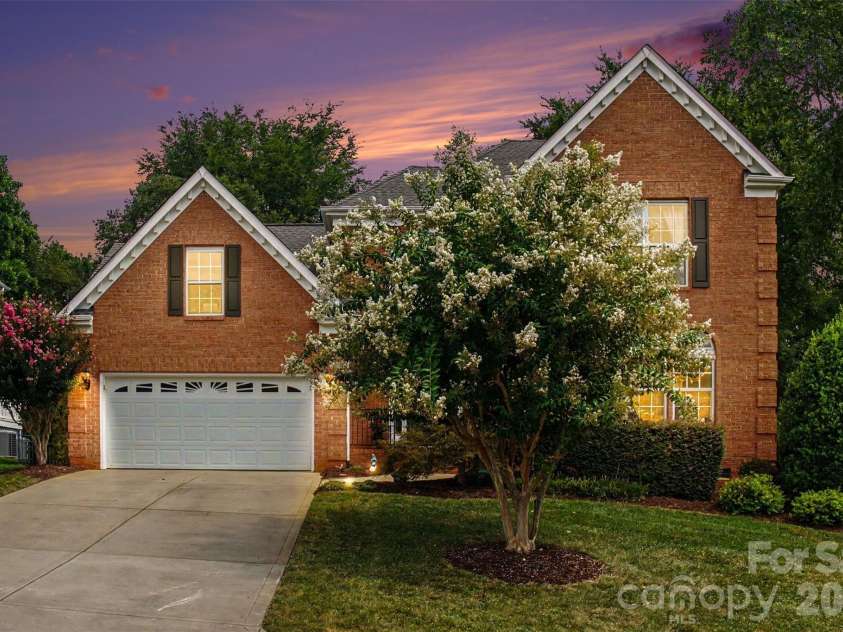 9303 Brentfield Road, Huntersville, NC 28078.  MLS# CAR4417903, YatesRealty ID 49688. Exterior Twilight