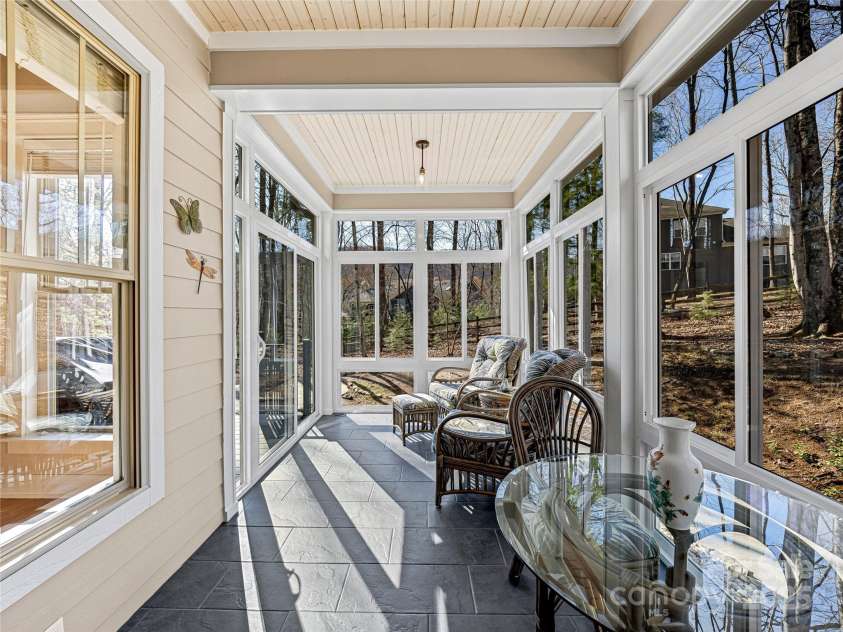 8 Grey Goose Court, Biltmore Lake, NC 28715.  MLS# CAR4242995, YatesRealty ID 4969. Sunroom