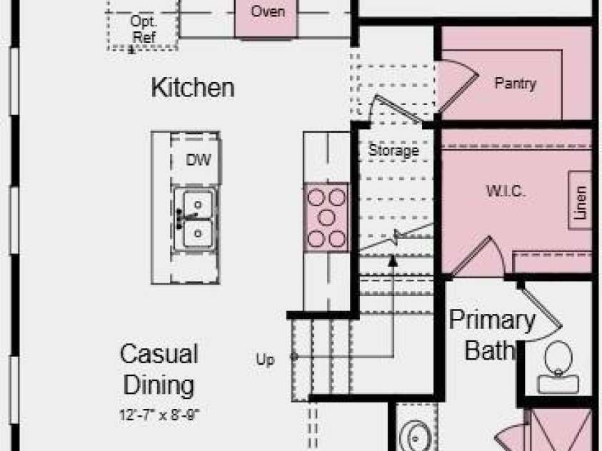 8709 Miles Gap Road, Indian Land, SC 29707.  MLS# CAR4423172, YatesRealty ID 49690. First Floor Plan -  Additional Highlights Include: gourmet kitchen, tub and shower in dual primary suite, and shower ledge in primary bath