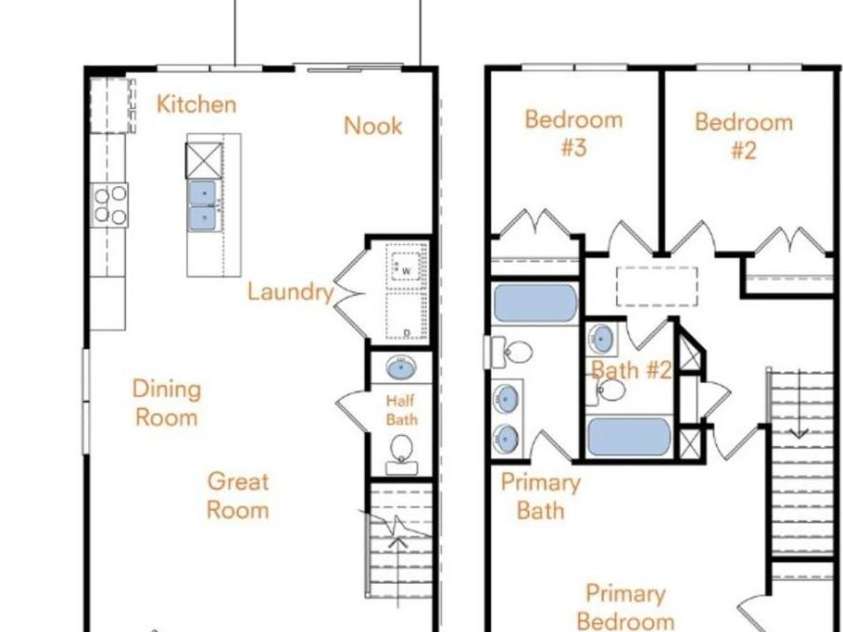 3104 Reid Avenue, Charlotte, NC 28208.  MLS# CAR4423030, YatesRealty ID 49694. Floor Plan Rendering