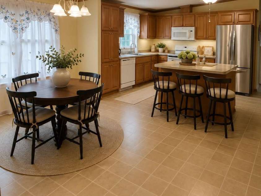 6162 Sherwood Lane, Denver, NC 28037.  MLS# CAR4422010, YatesRealty ID 49704. Dining area and open concept kitchen with center island