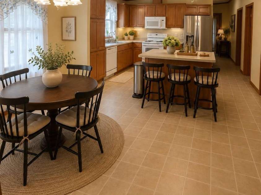 6162 Sherwood Lane, Denver, NC 28037.  MLS# CAR4422010, YatesRealty ID 49704. Dining area and open concept kitchen with center island