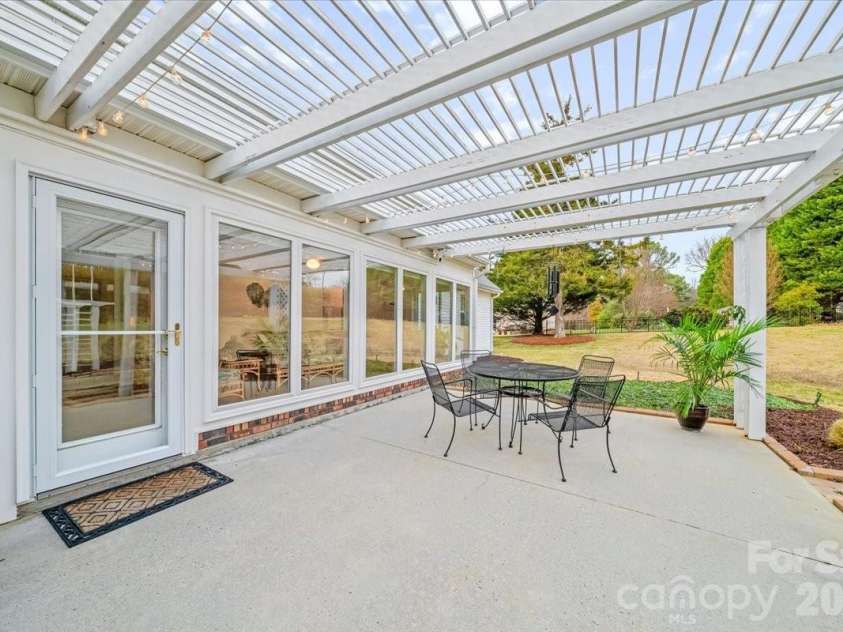 16601 Jefferson Place, Fort Mill, SC 29708.  MLS# CAR4351321, YatesRealty ID 4972. Back Covered Patio