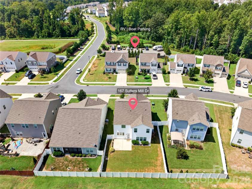167 Sutters Mill Drive, Troutman, NC 28166.  MLS# CAR4422610, YatesRealty ID 49746. Area View