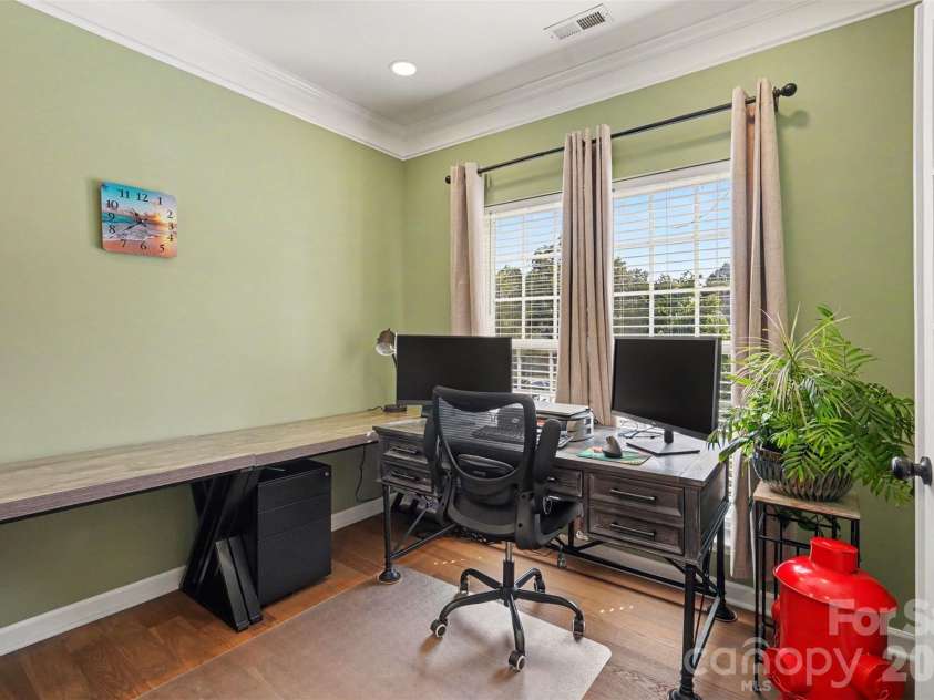 12015 Hampton Place Drive, Charlotte, NC 28269.  MLS# CAR4422407, YatesRealty ID 49747. Front Office with French Doors