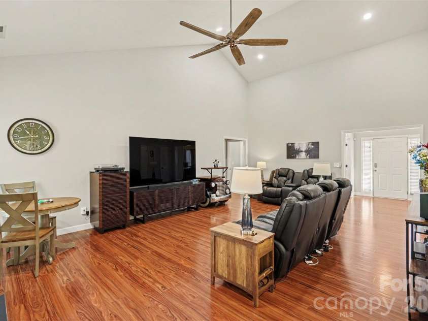 12015 Hampton Place Drive, Charlotte, NC 28269.  MLS# CAR4422407, YatesRealty ID 49747. Living Room w/Fireplace