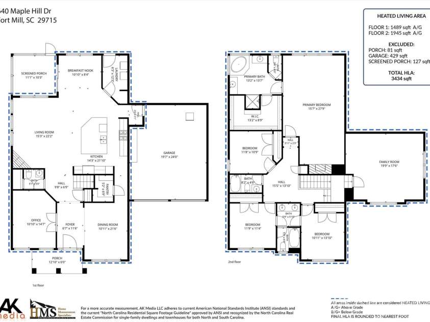 640 Maple Hill Drive, Fort Mill, SC 29715.  MLS# CAR4421369, YatesRealty ID 49776. 