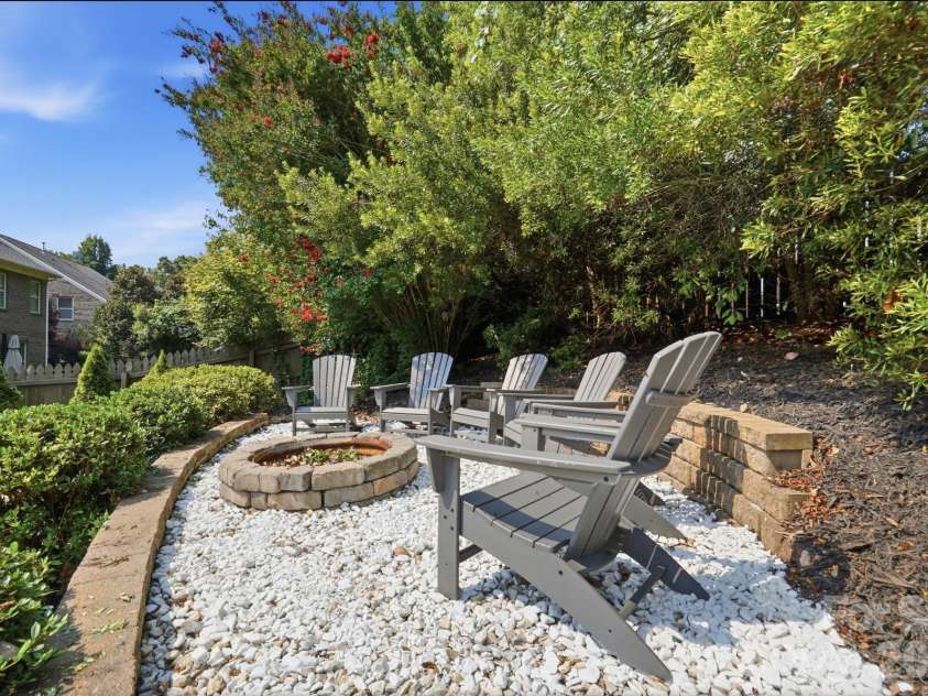 945 Rock Forest Way, Indian Land, SC 29707.  MLS# CAR4420908, YatesRealty ID 49783. Firepit area