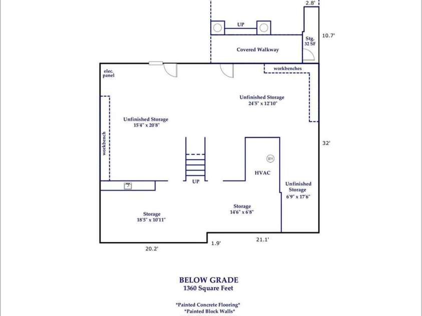 33 Maywood Road, Asheville, NC 28804.  MLS# CAR4420601, YatesRealty ID 49789. Lower Level Floorplan