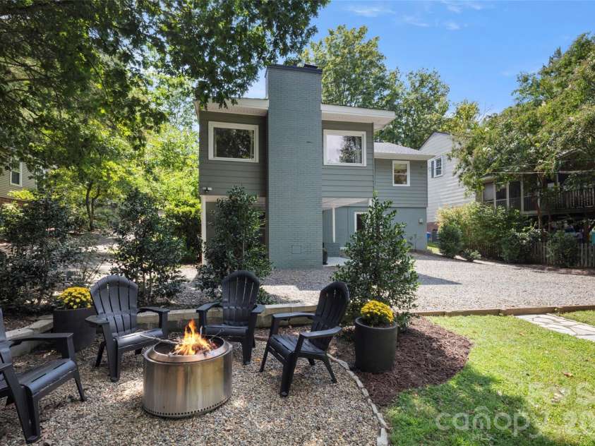 33 Maywood Road, Asheville, NC 28804.  MLS# CAR4420601, YatesRealty ID 49789. With new landscaping and fire pit