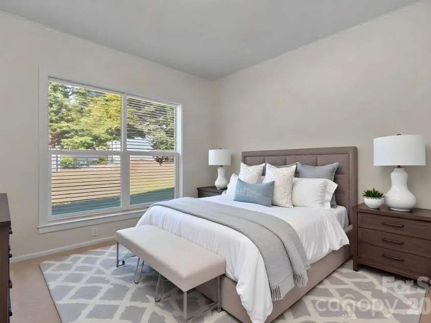 10429 Starwood Drive, Charlotte, NC 28215.  MLS# CAR4412020, YatesRealty ID 49827. 2nd guest bedroom on main level. Virtually staged