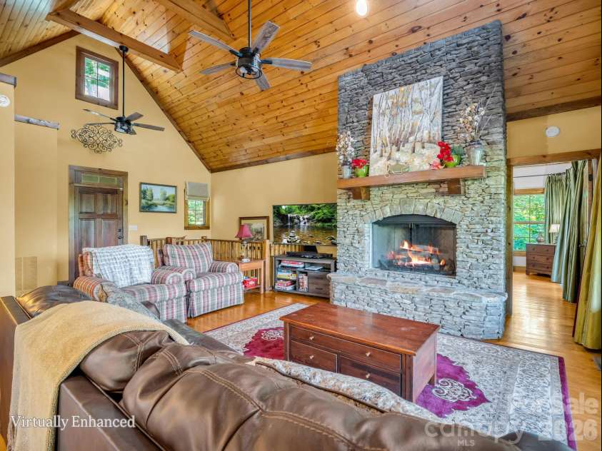 1237 South Cove Road, Mill Spring, NC 28756.  MLS# CAR4421708, YatesRealty ID 49838. Great Room